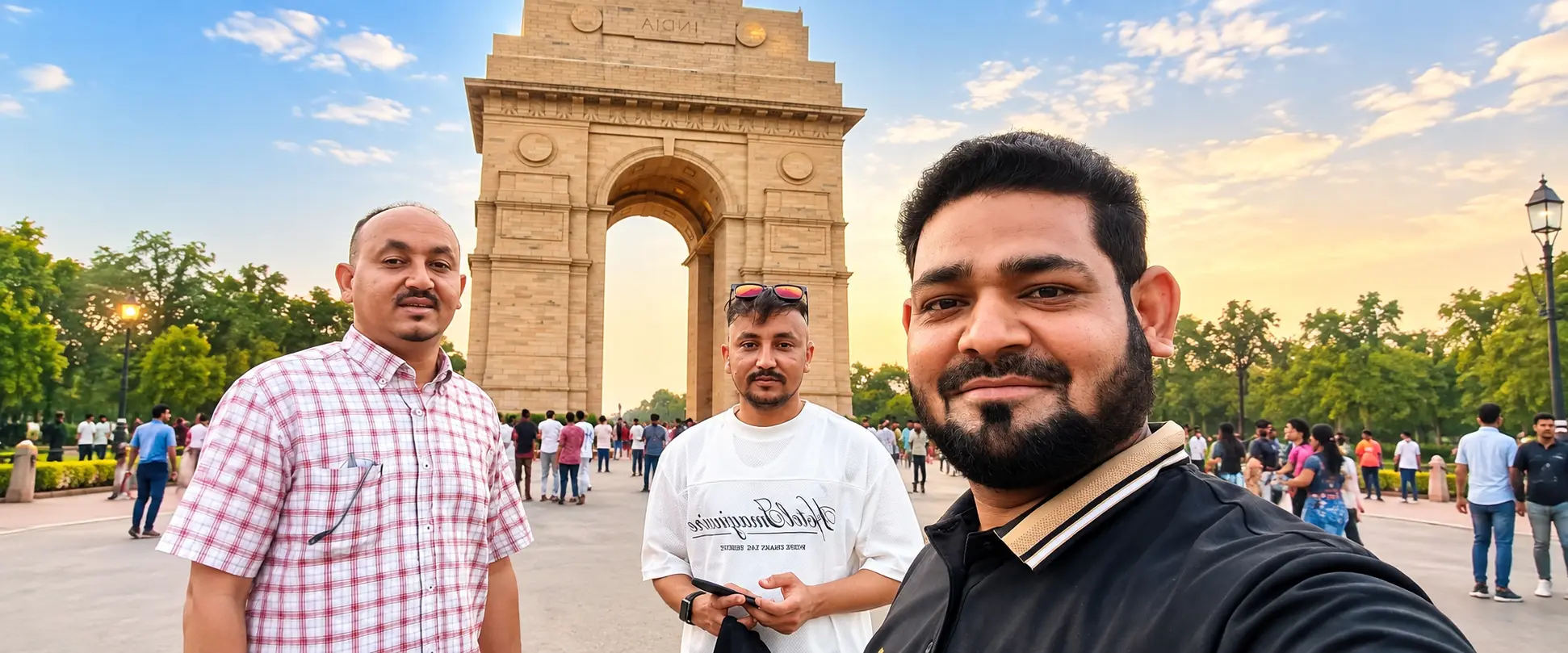 Happy patients from Iraq at India gate